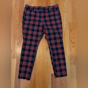 Old Navy Women's Plaid Pants - Red and Blue